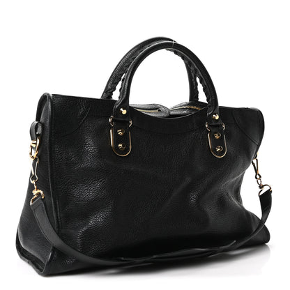 Balenciaga Chevre Gold Metallic Edge Hardware City Black 4 of 11