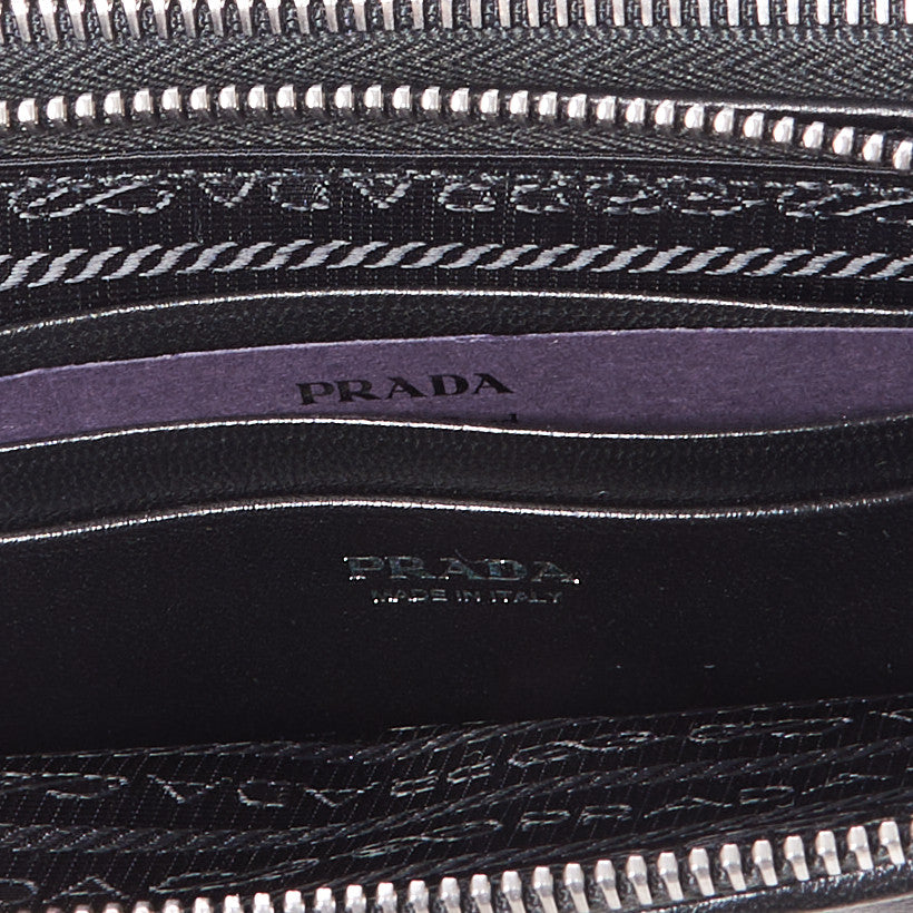 Prada Nappa Impunture Clutch Black 9 of 10