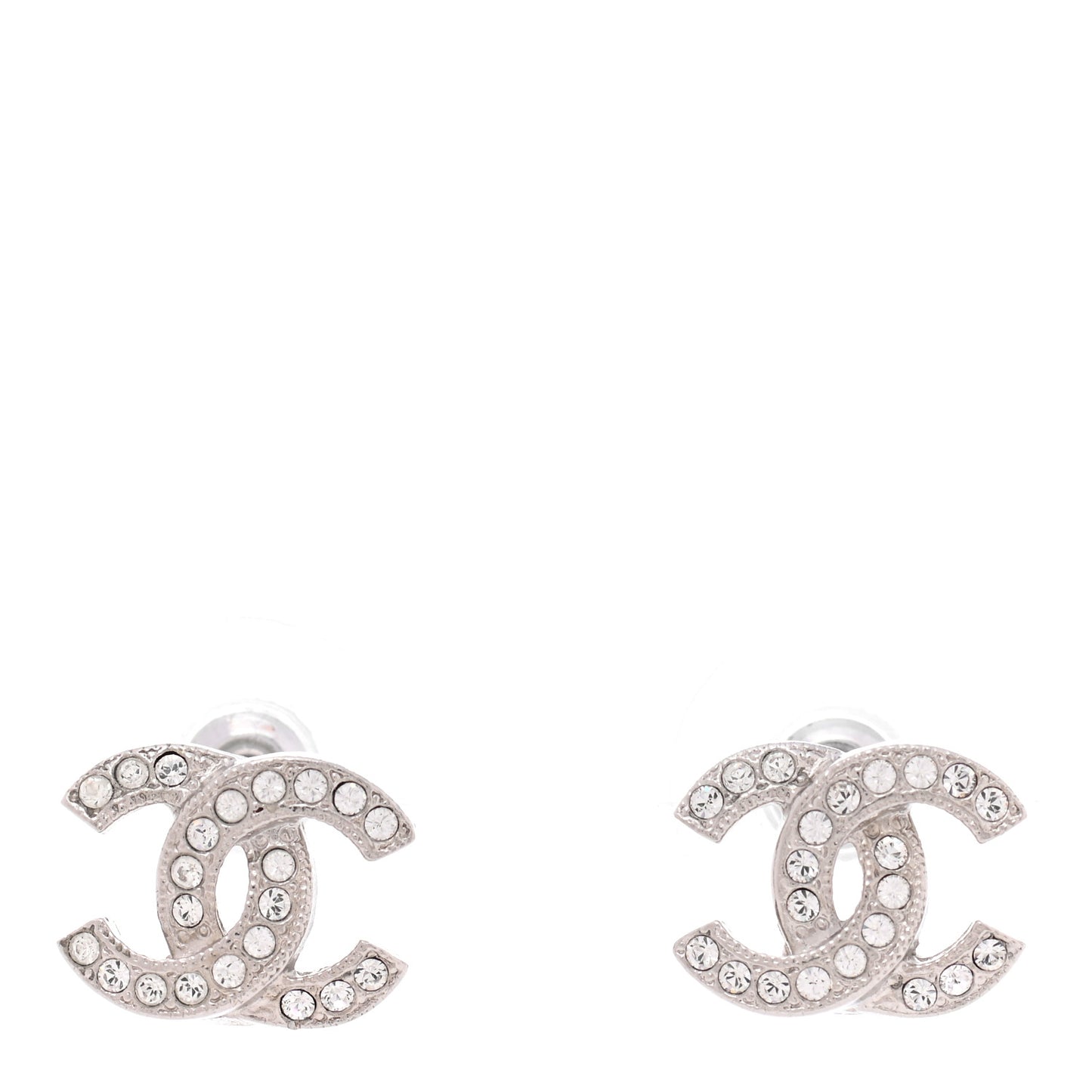 Crystal Timeless CC Earrings Silver
