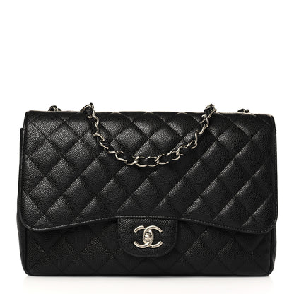 Chanel Caviar Quilted Jumbo Single Flap Black 1 of 9