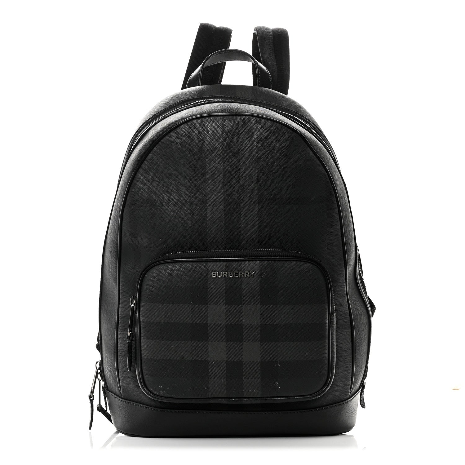 Burberry London Check Logo Rocco Backpack Charcoal 1 of 8