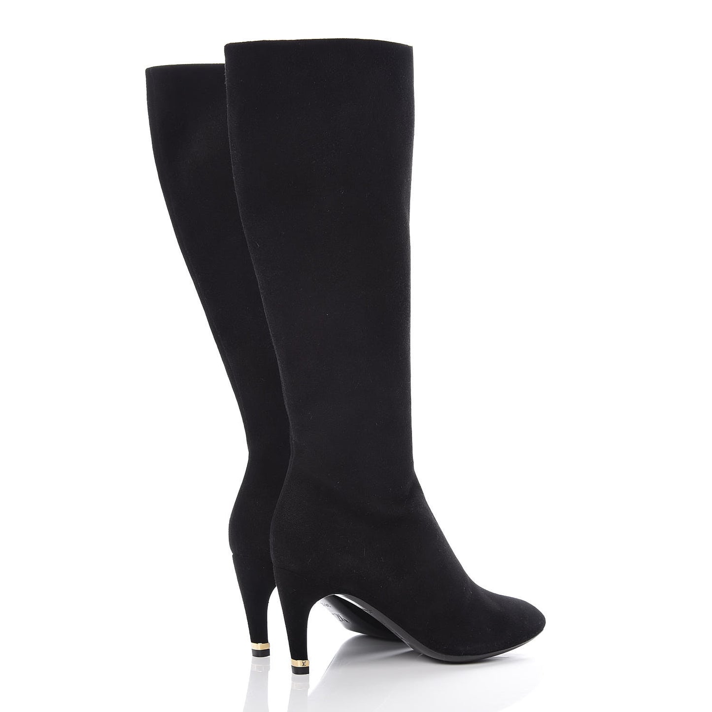 Suede High Boots 36.5 Black