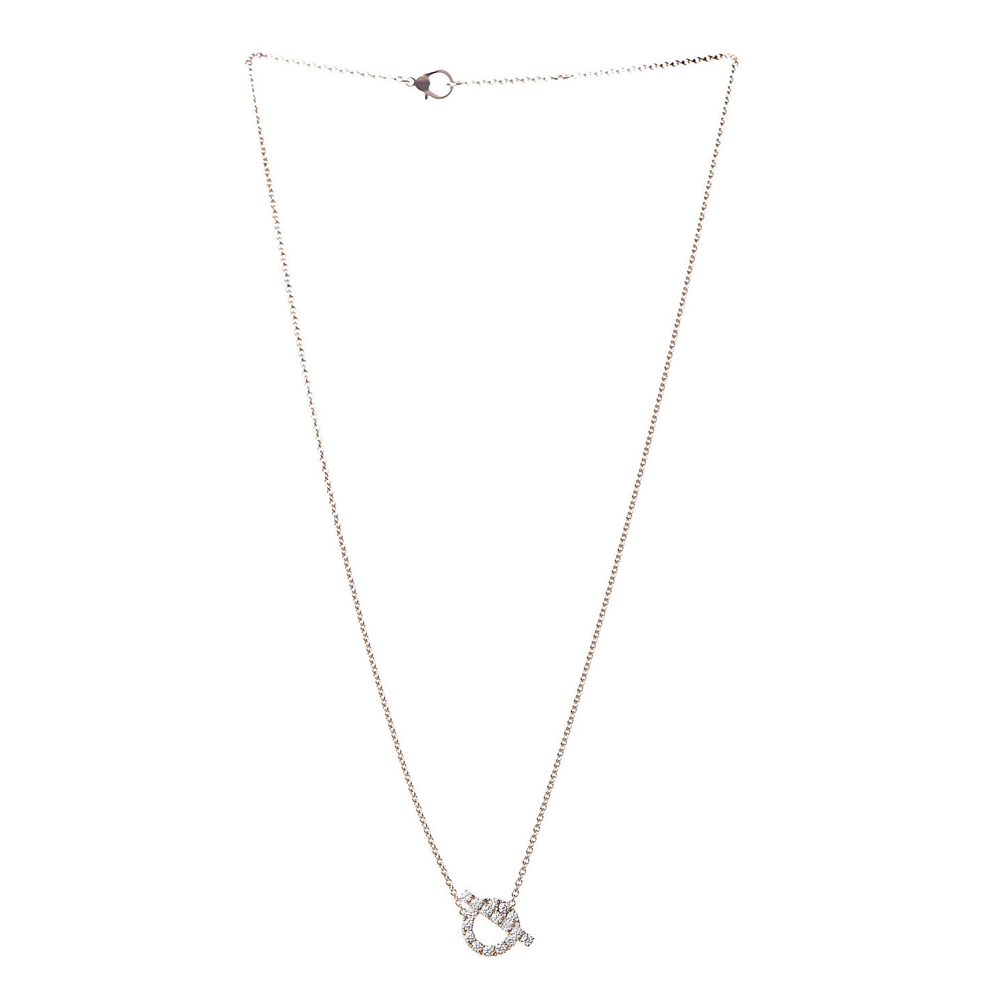 18K Rose Gold Diamond Finesse Pendant Necklace