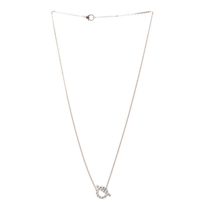 Hermes 18K Rose Gold Diamond Finesse Pendant Necklace 3 of 7