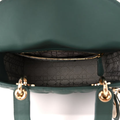 Christian Dior Lambskin Cannage Small My ABCDior Lady Dior Dark Green 5 of 11