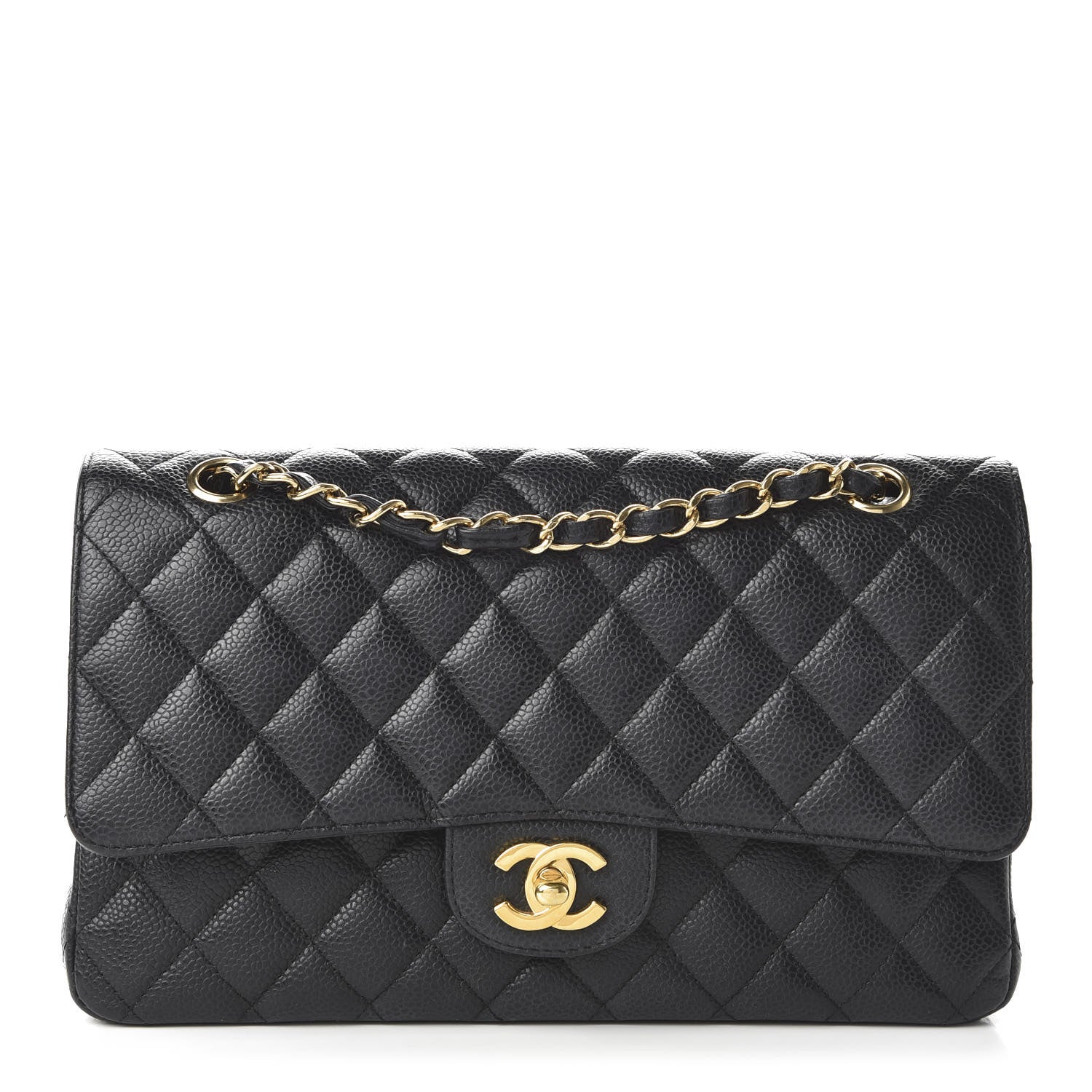 Chanel Caviar Quilted Medium Double Flap Black 1 of 11