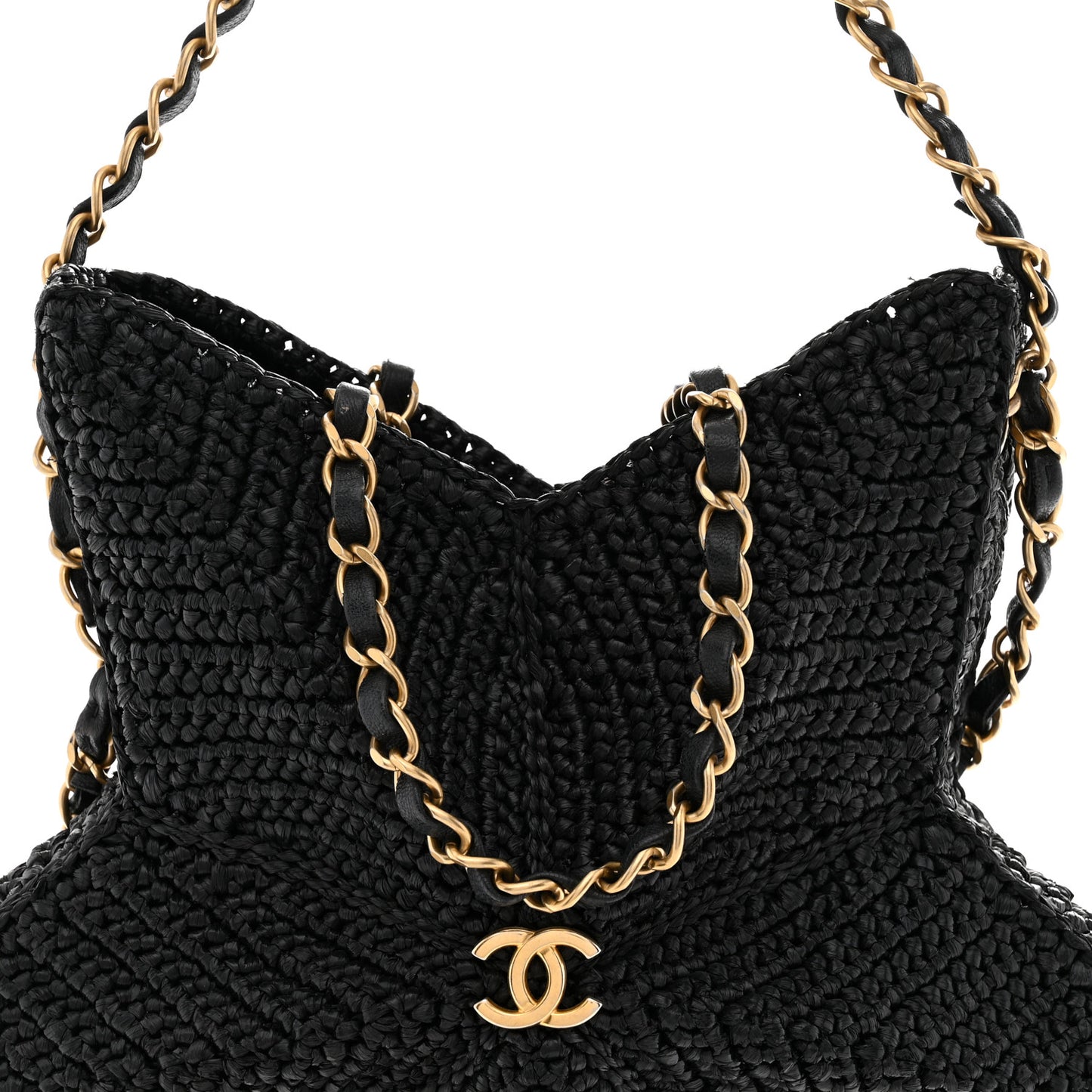 Raffia Star Coco Beach Bag Black