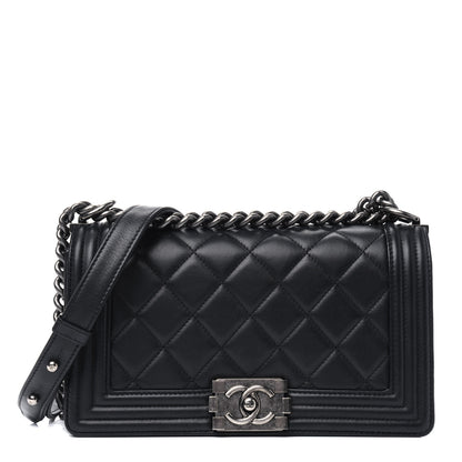 Chanel Calfskin Quilted Medium Boy Flap Black 1 of 16