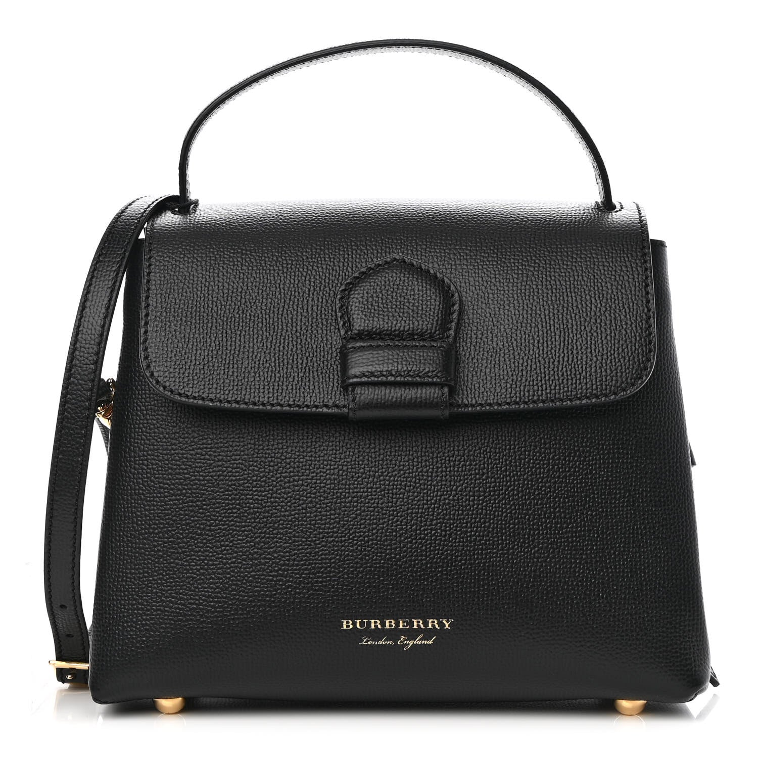 Burberry Derby Calfskin House Check Small Camberley Black 1 of 9