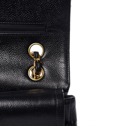 Chanel Caviar Quilted Medium Double Flap Black 10 of 15