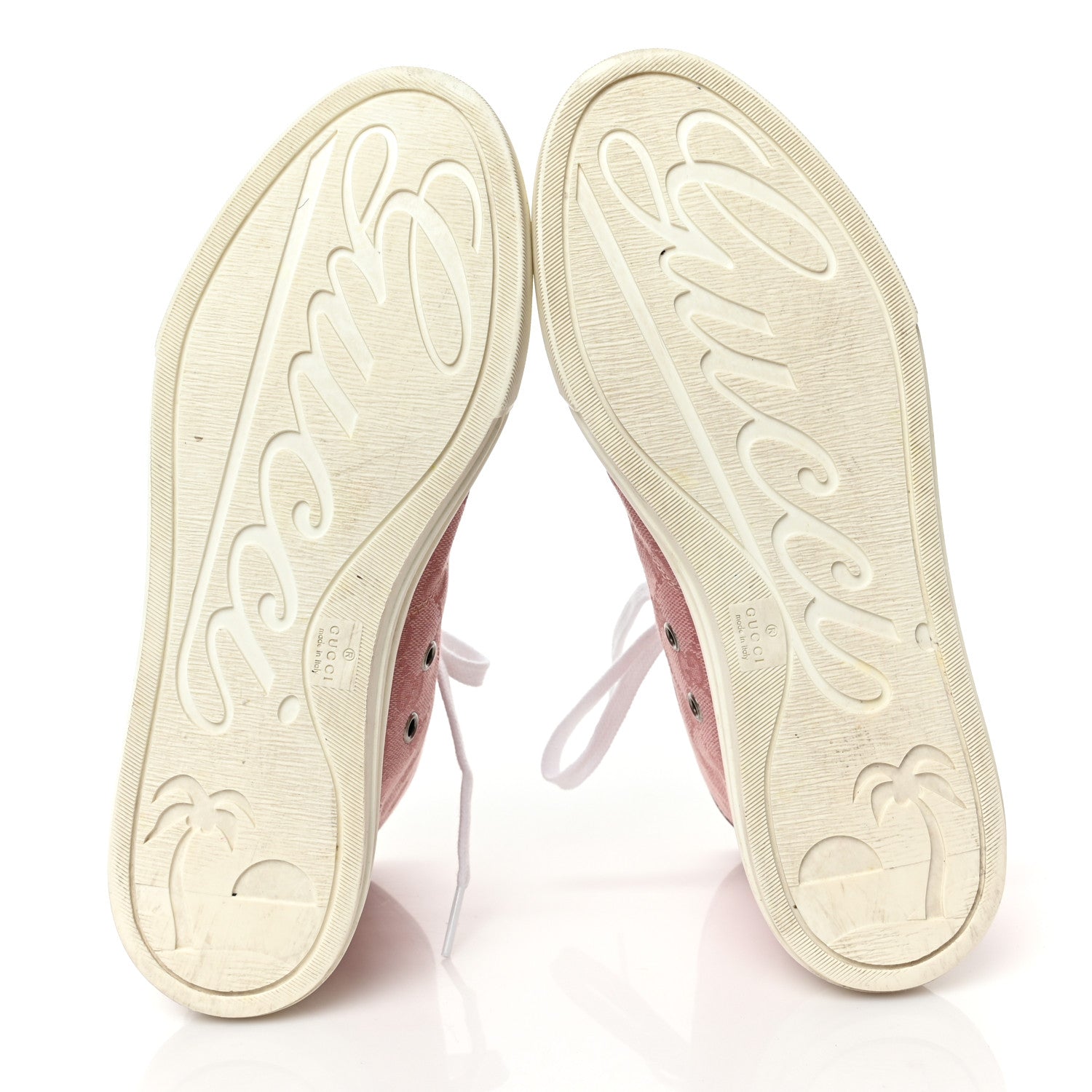 Gucci Monogram Womens High Top Sneakers 38 Pink Soft Pink 5 of 7