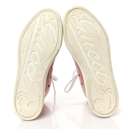 Gucci Monogram Womens High Top Sneakers 38 Pink Soft Pink 5 of 7