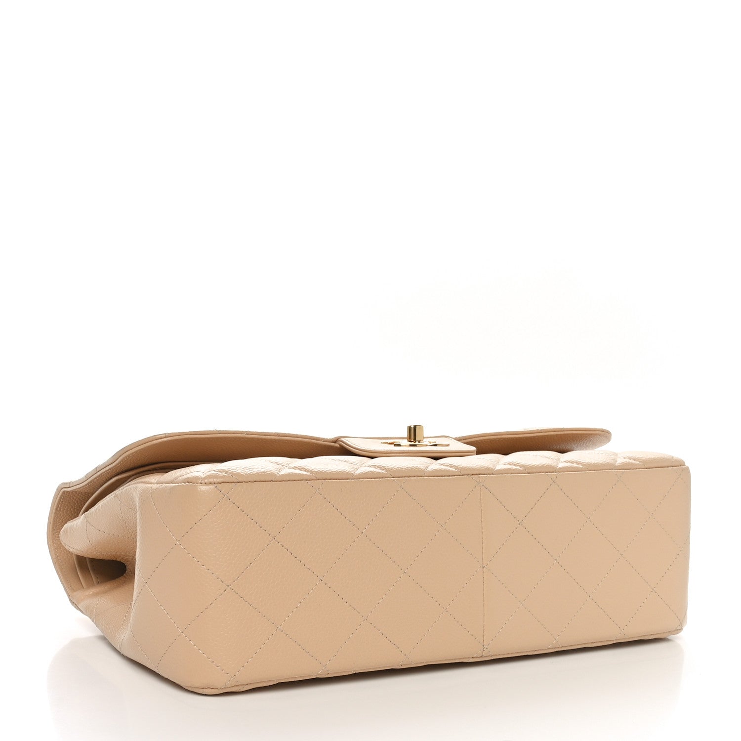 Chanel Caviar Quilted Jumbo Double Flap Beige 4 of 11