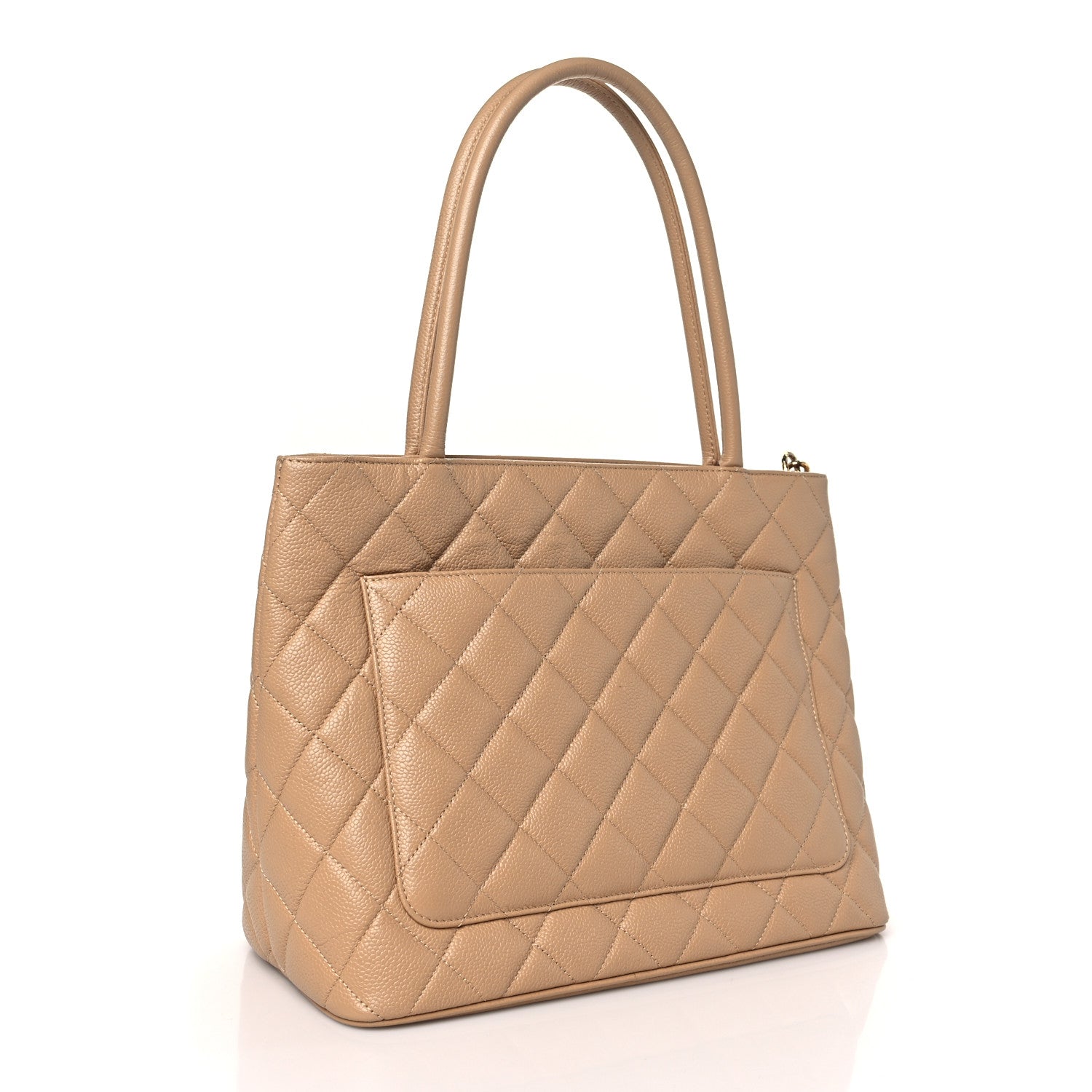 Chanel Caviar Quilted Medallion Tote Beige 3 of 13