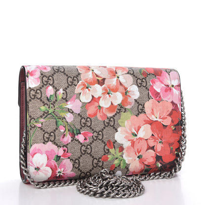 Gucci GG Supreme Monogram Blooms Mini Dionysus Chain Wallet Beige Multicolor Dry Rose 3 of 11