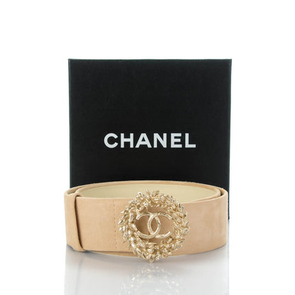 Chanel Suede CC Belt 85 34 Beige Clair 9 of 9