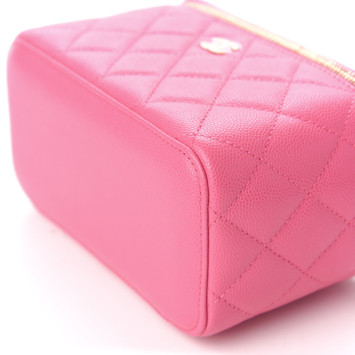 Chanel Caviar Quilted Small Vanity Case With Chain Pink 7 of 10