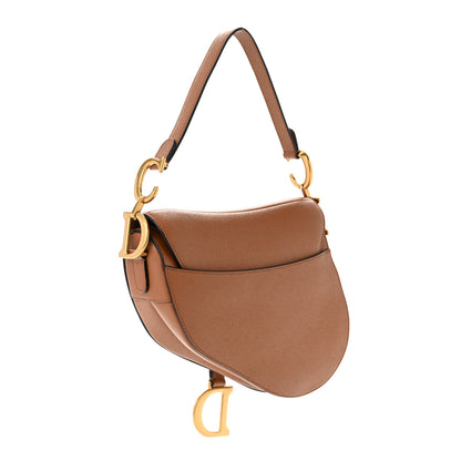 Christian Dior Grained Calfskin Saddle Bag Camello 3 of 11