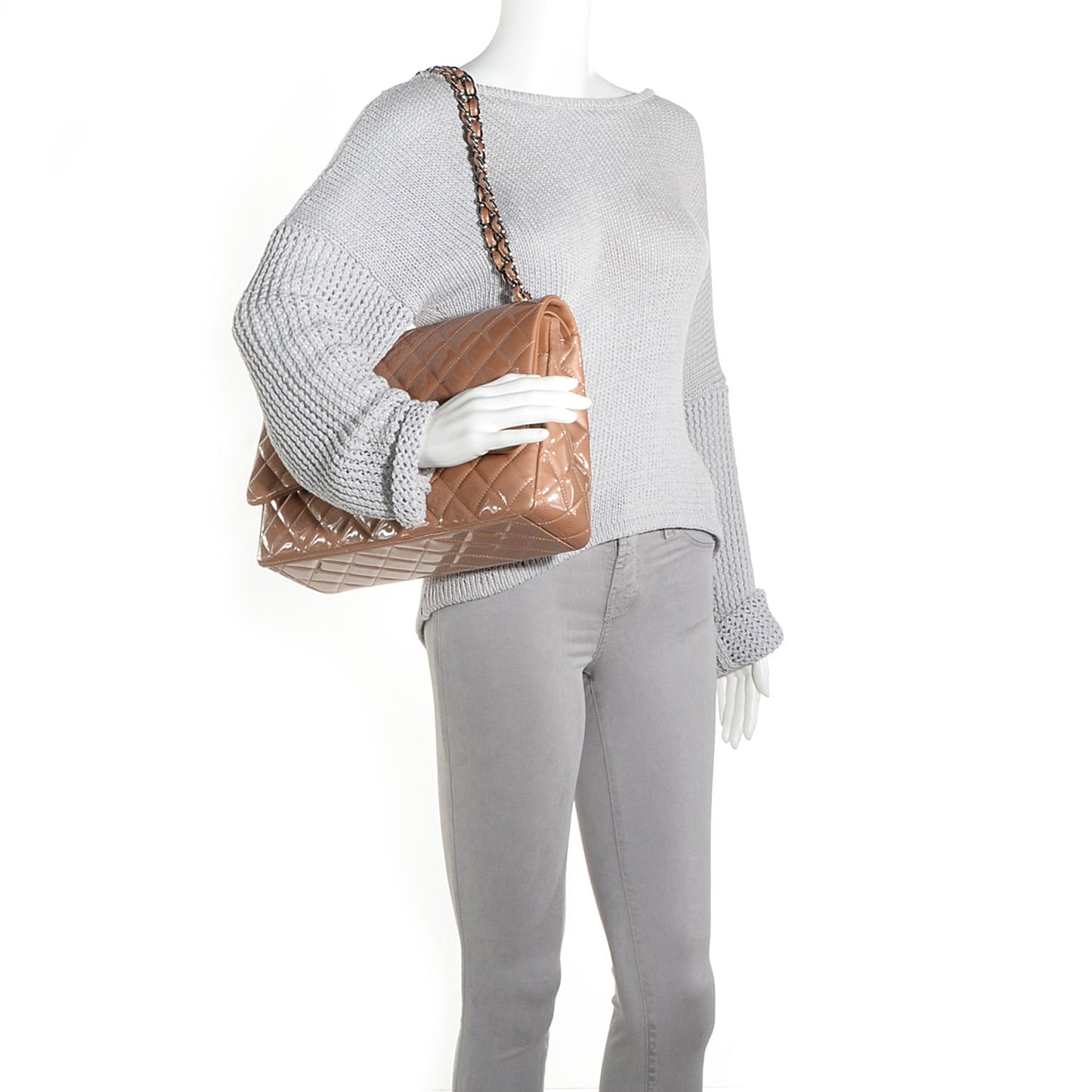 Patent Maxi Double Flap Light Brown