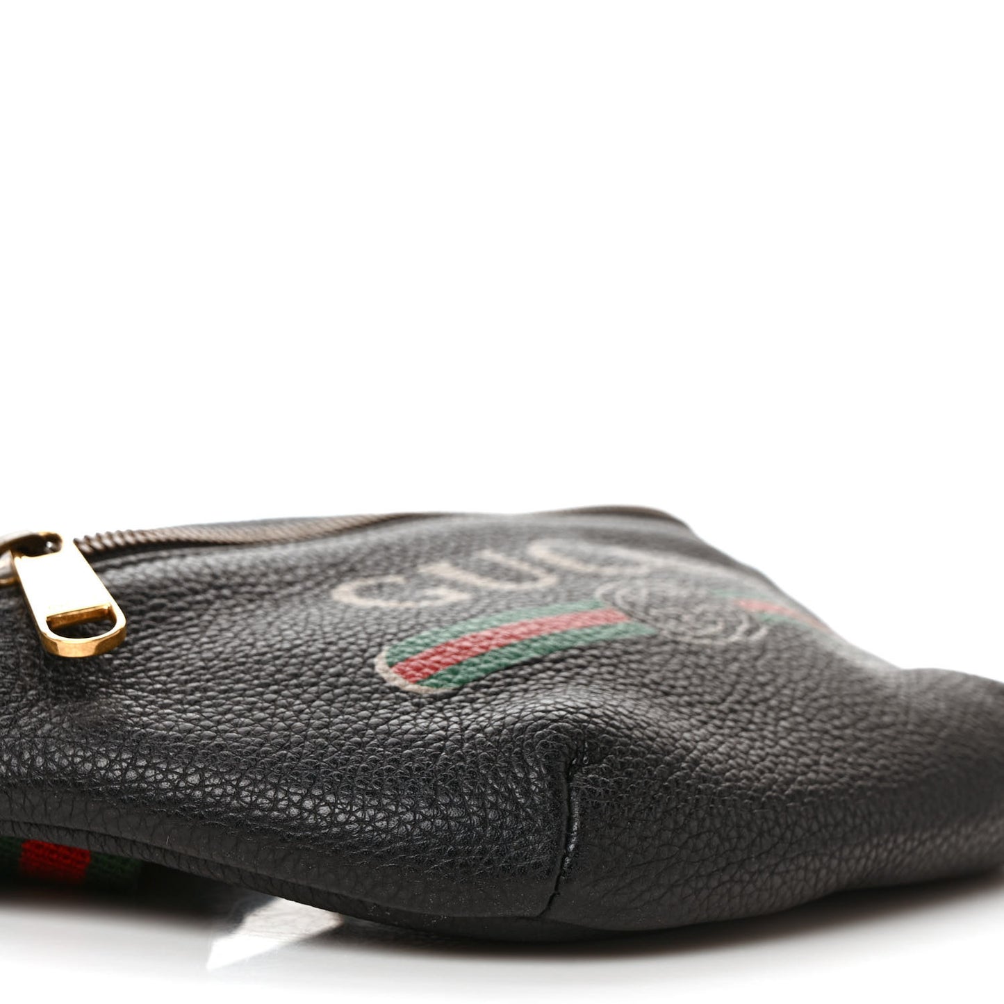 Grained Calfskin Small Logo Belt Bag Black