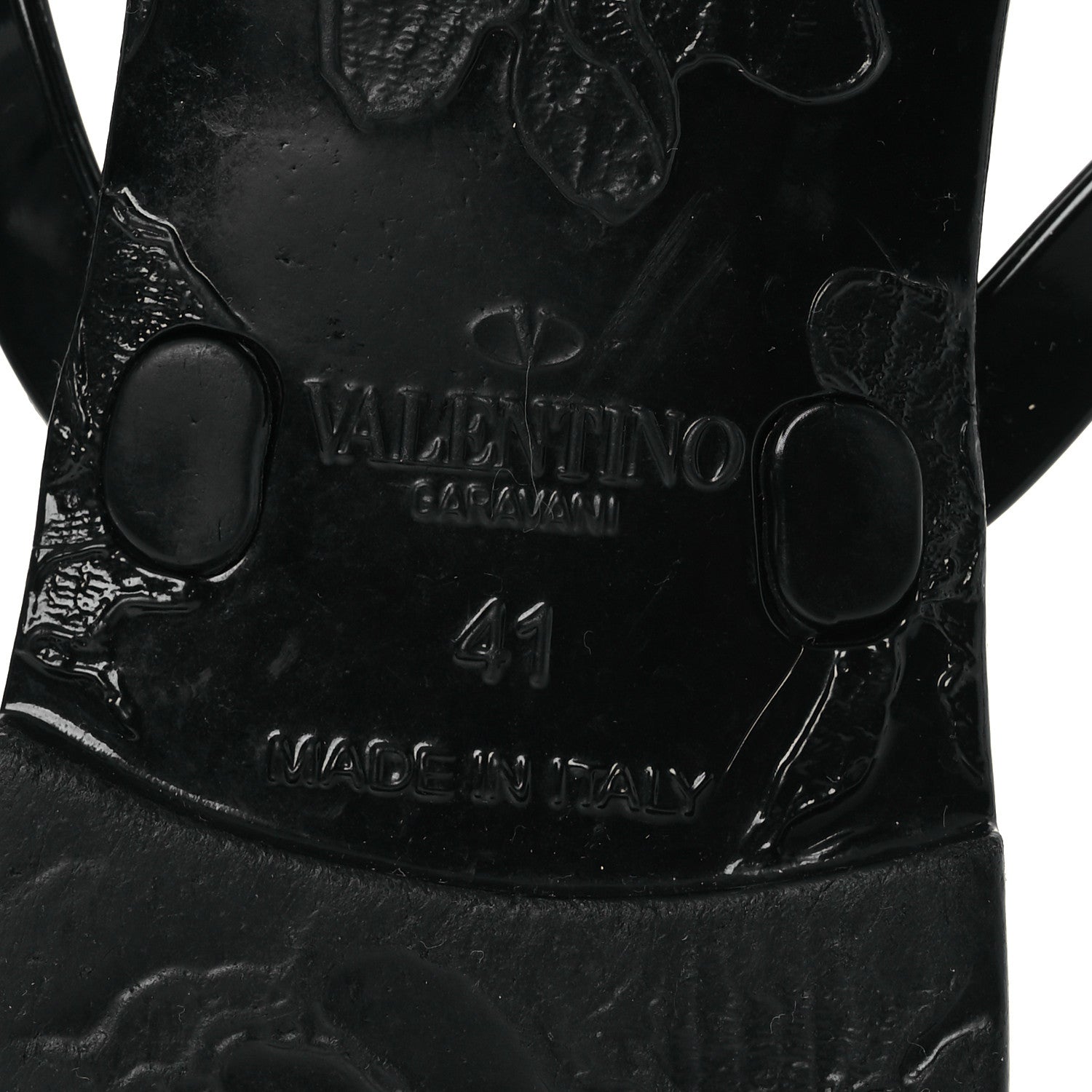Valentino Garavani PVC Jelly Rockstud Bow Thong Sandals 41 Black 8 of 12