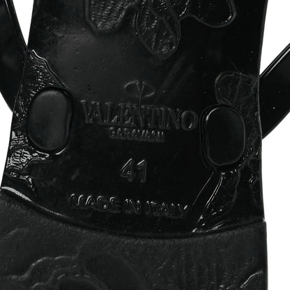 Valentino Garavani PVC Jelly Rockstud Bow Thong Sandals 41 Black 8 of 12