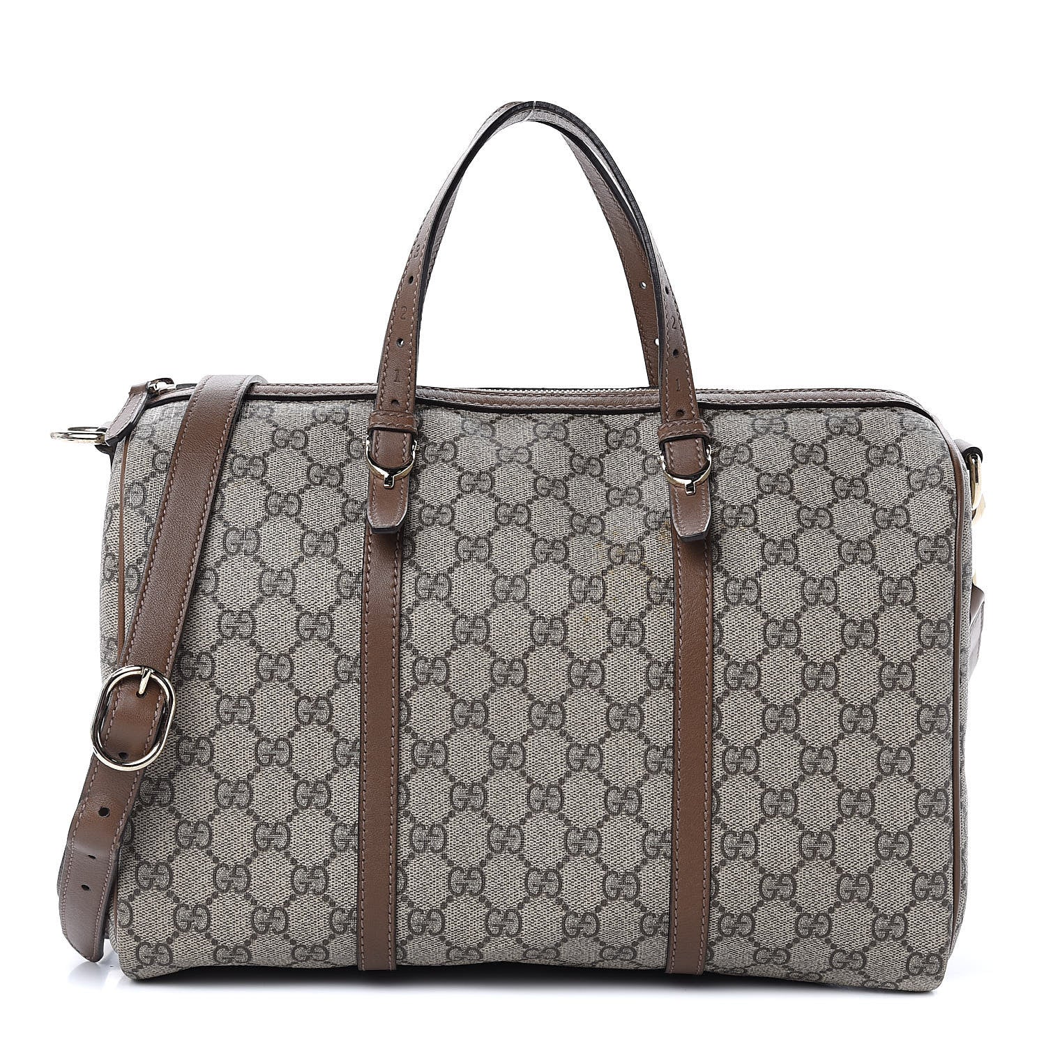 Gucci GG Supreme Monogram Margaux Calfskin Medium Nice Boston Beige Ebony Acero 1 of 13