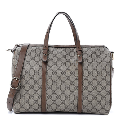 Gucci GG Supreme Monogram Margaux Calfskin Medium Nice Boston Beige Ebony Acero 1 of 13