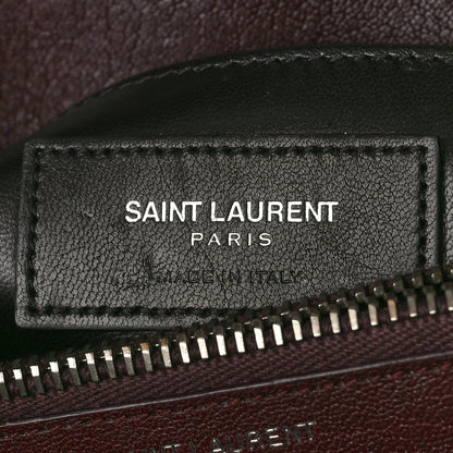 Saint Laurent Sheepskin Matelasse Chevron Monogram Medium College Bag Rouge Legion 6 of 11