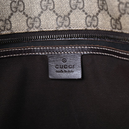 Gucci GG Supreme Monogram Large Zippered Shopping Tote Brown 6 of 9