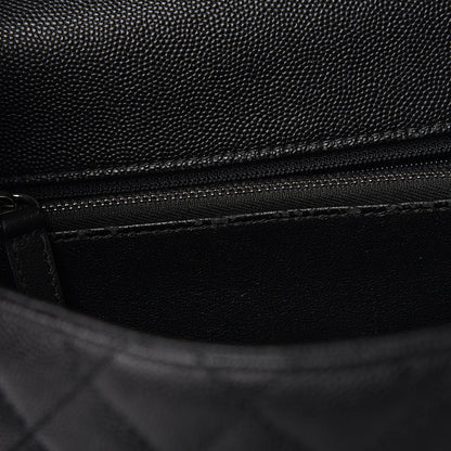Chanel Caviar Lizard Quilted Large Coco Handle Flap Black 7 of 11