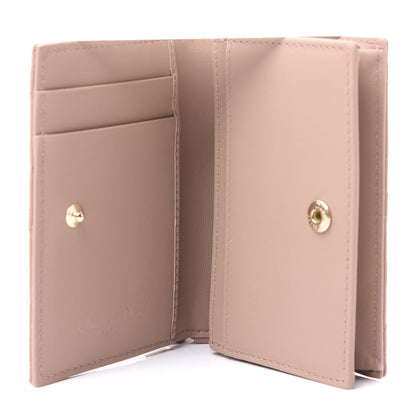 Christian Dior Ultra Matte Calfskin Cannage Small Lady Dior Flap Card Holder Beige 4 of 10