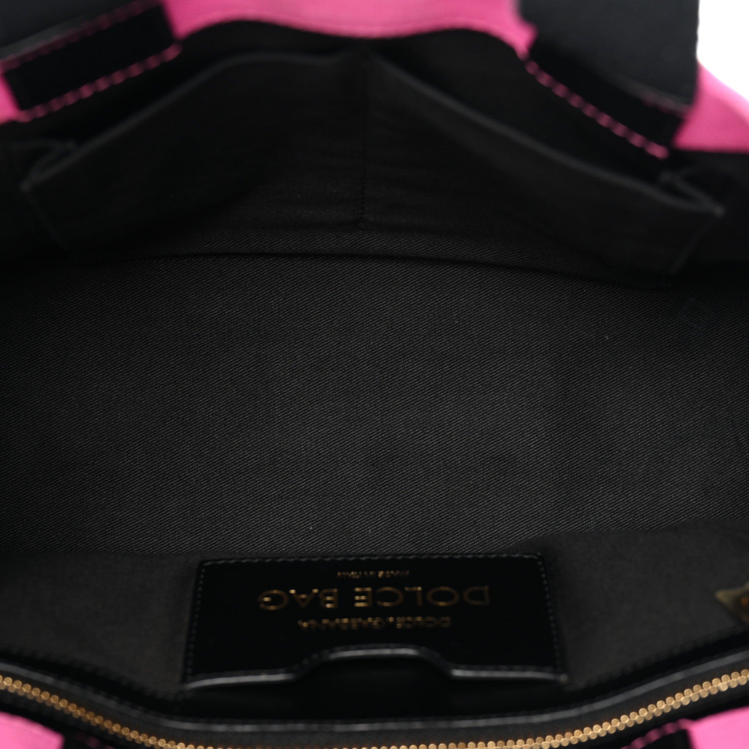 Dolce & Gabbana Canvas Printed Open Your Heart Tote Pink Black 5 of 11