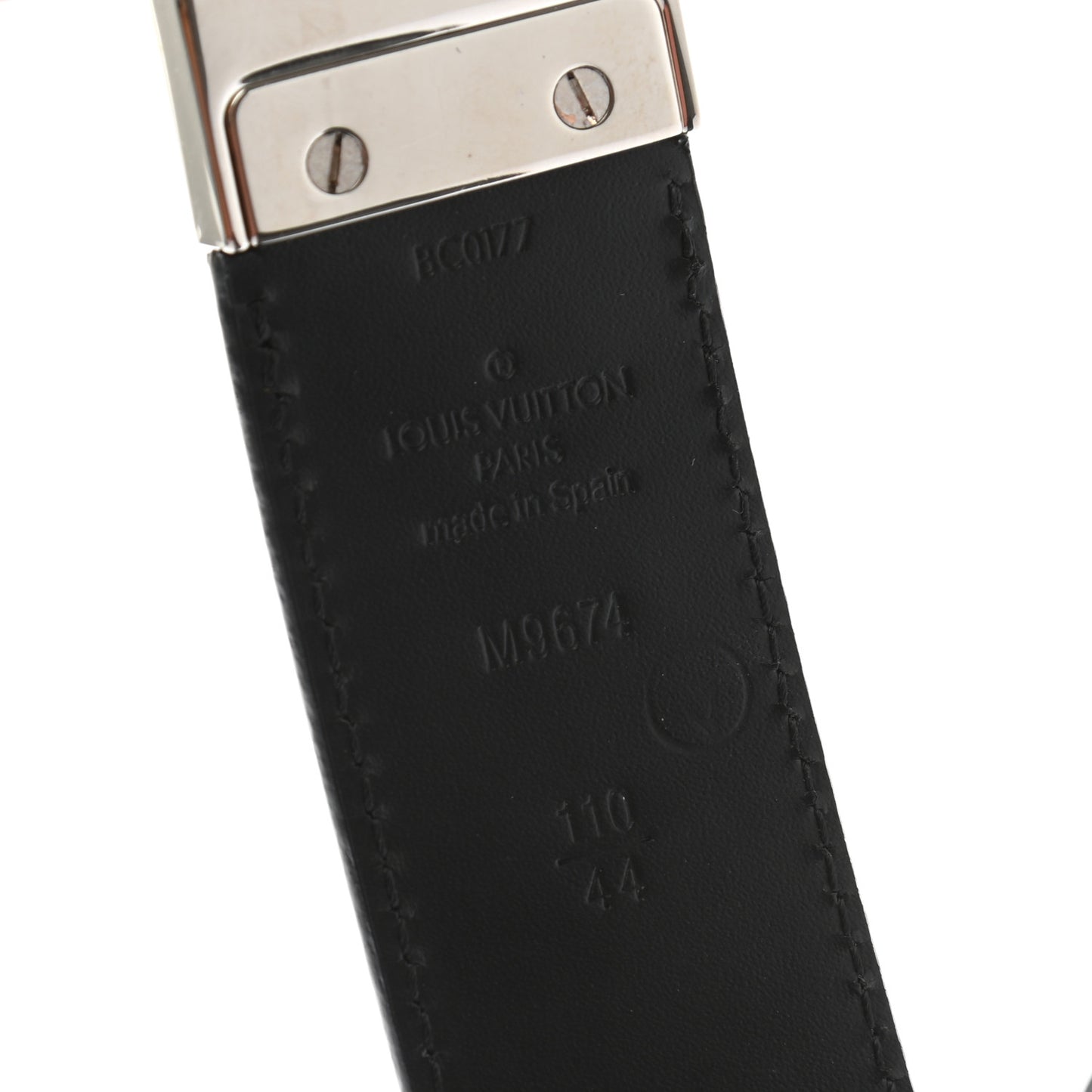 Damier Infini Calfskin 35mm Belt 110 44 Black