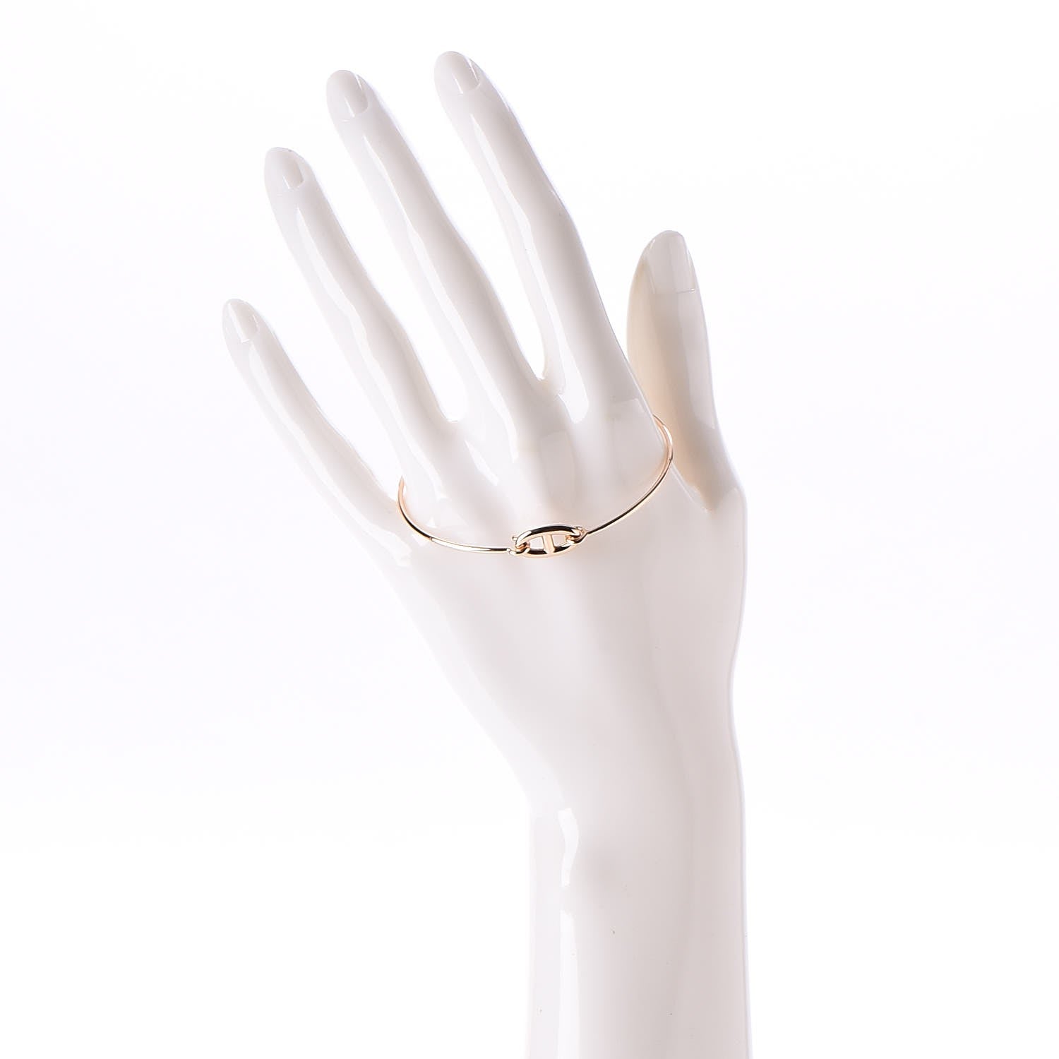 Hermes 18K Rose Gold PM Ronde Chaine d'Ancre Bracelet SH 2 of 8