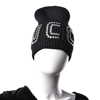 Gucci X SEGA Wool Crystal Guccy Beanie Hat M Black 2 of 6