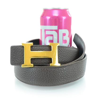 Hermes Leather Reversible H Belt 85 Brown Black 6 of 7