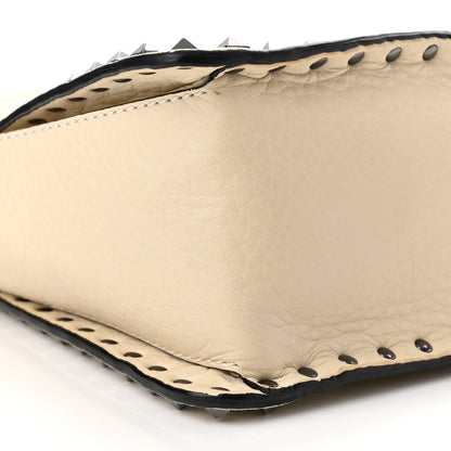 Valentino Garavani Grained Calfskin Rockstud Top Handle Flap Shoulder Bag Light Ivory 8 of 11