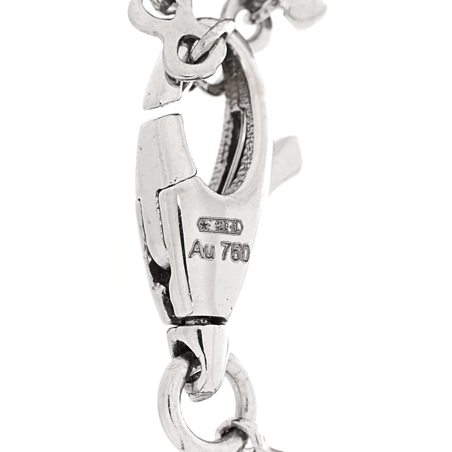 Gucci 18K White Gold Diamond Flora GG Bracelet 4 of 4