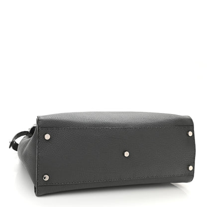 Fendi Cuoio Romano Selleria Bi-Color Large Peekaboo Iconic Satchel Asfalto Latte 4 of 9
