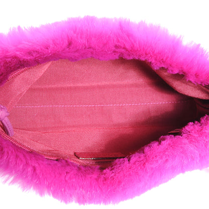 Chanel Rabbit Fur Shoulder Bag Fuchsia 5 of 7