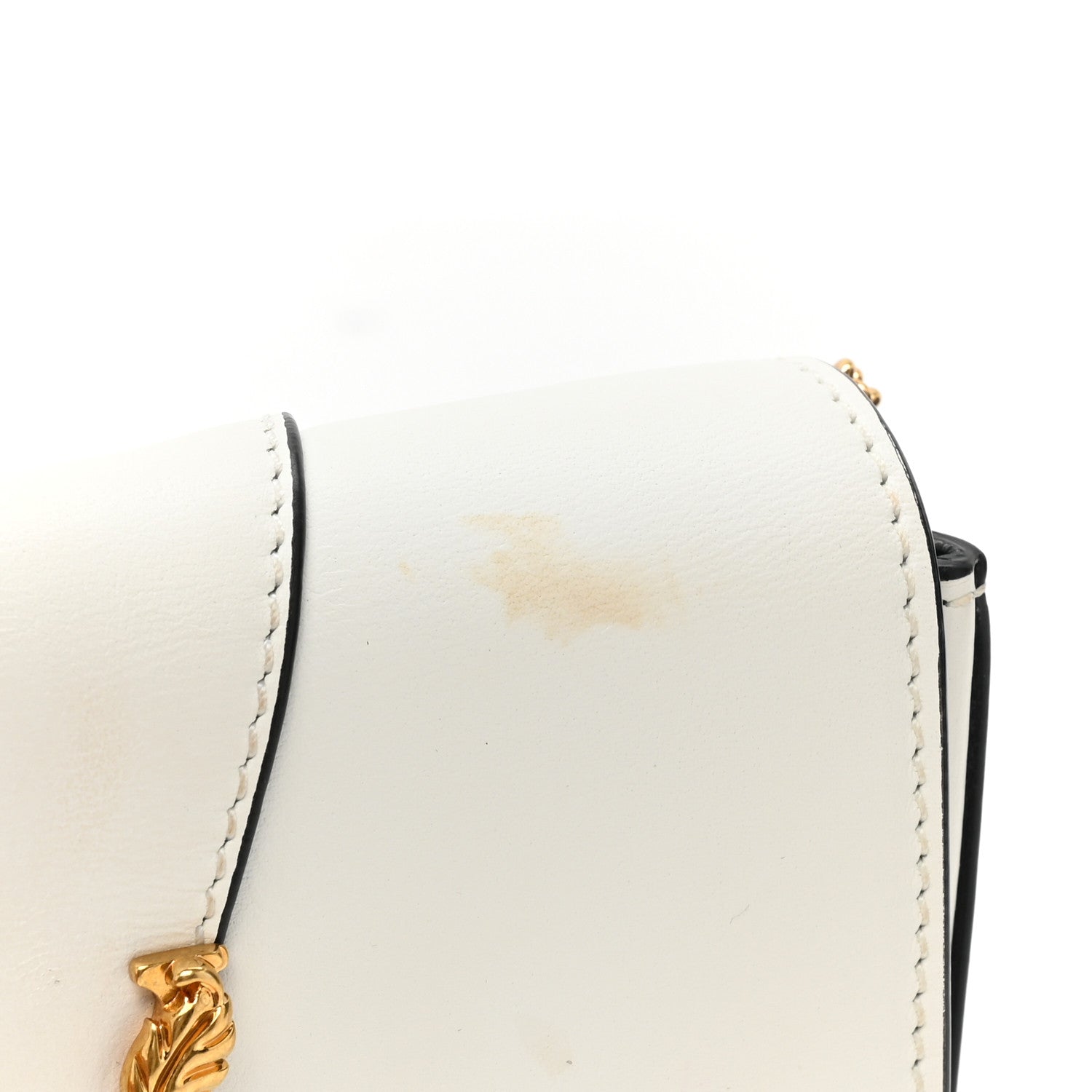Versace Vitello Virtus Mini Chain Bag White 10 of 11