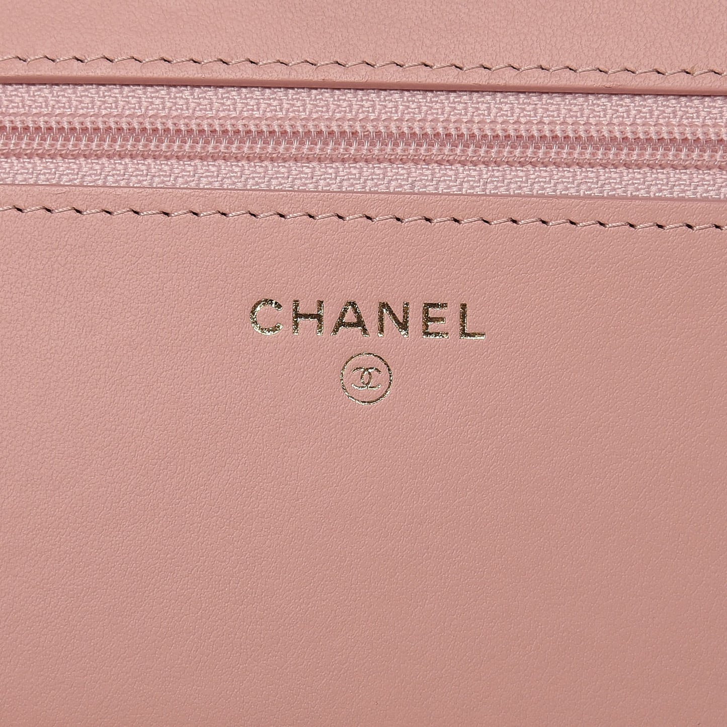 Caviar Quilted Boy Wallet On Chain WOC Light Pink