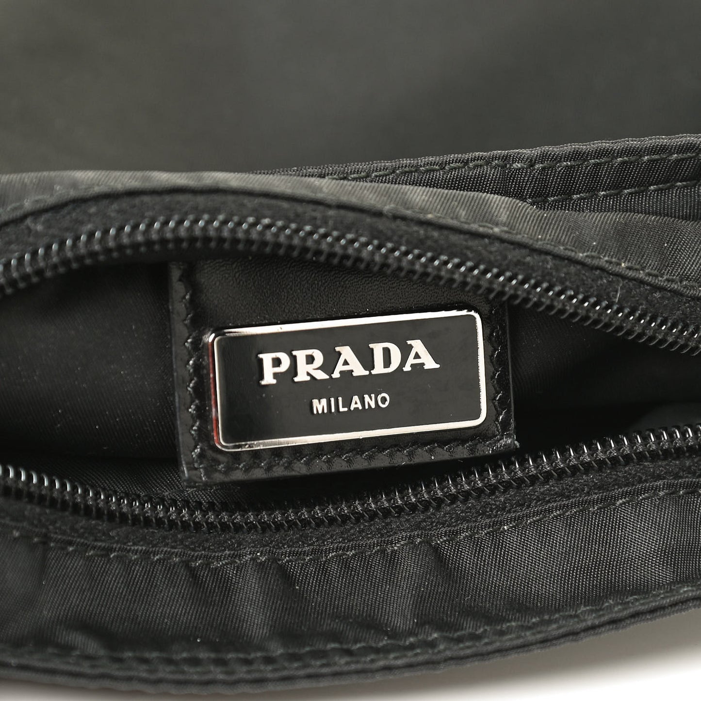 Nylon Vela Flat Messenger Bag Black