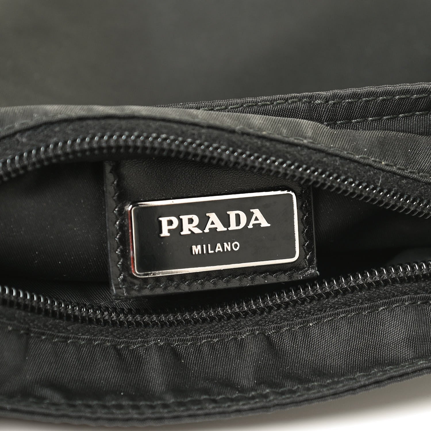Prada Nylon Vela Flat Messenger Bag Black 6 of 10
