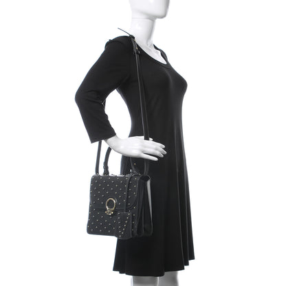 Versace Nappa Studded Medium DV ONE Satchel Black 2 of 10