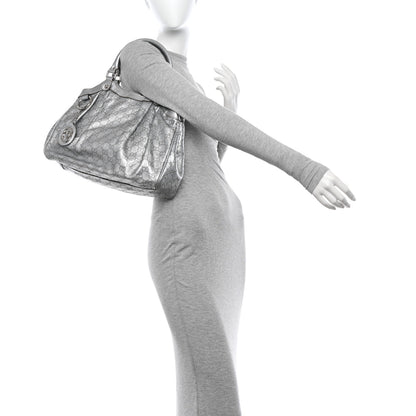 Gucci Guccissima Medium Sukey Tote Silver 2 of 12