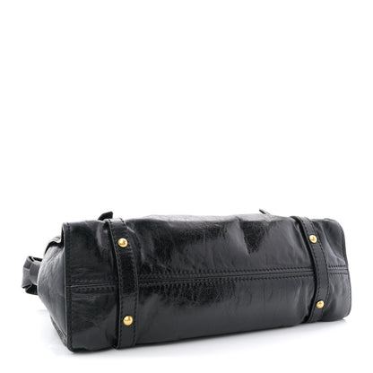 Miu Miu Vitello Lux Peggy Bow Tote Black 6 of 21