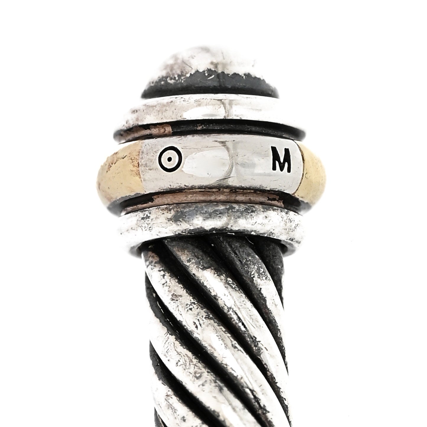 Sterling Silver 18K Yellow Gold 4mm Cable Classics Bracelet