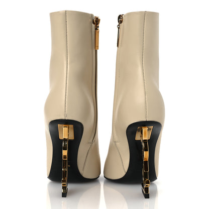 Saint Laurent Calfskin Opyum 110 Ankle Boots 35 Real Beige 5 of 13